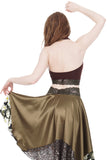 wood nymph ruched halter - Poema Tango Clothes: handmade luxury clothing for Argentine tango