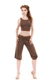 wood sage and ashes of roses tango trousers - Poema Tango Clothes: handmade luxury clothing for Argentine tango
