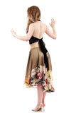 yellow gold skirt - Poema Tango Clothes: handmade luxury clothing for Argentine tango